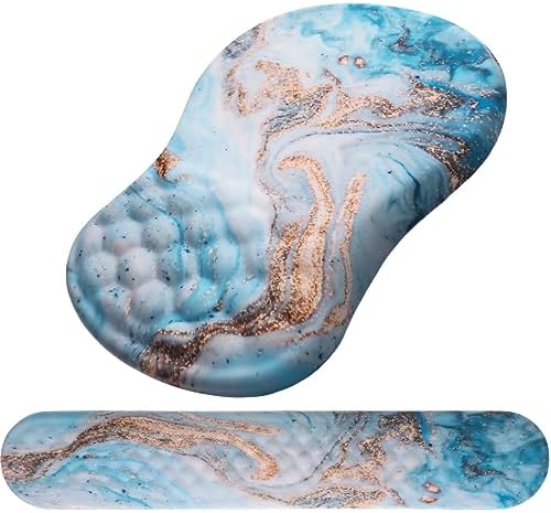 Ergonomic Mouse Pad with Wrist Support and Keyboard Wrist Rest Set
