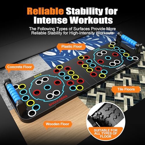 Push Up Board,Foldable Pushup Board for Man,Portable 30 in 1 Push Up Bar