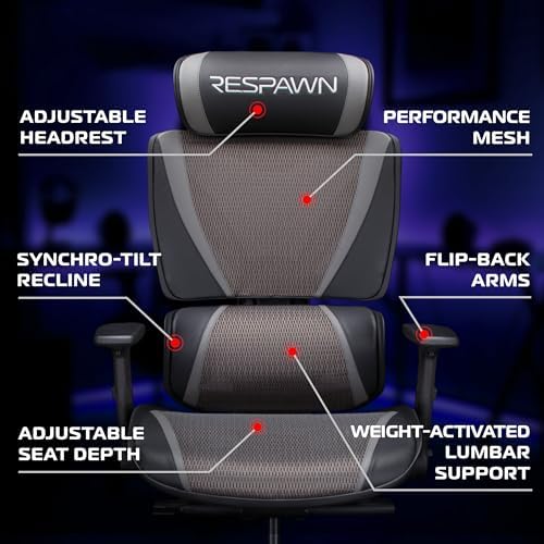 Respawn Specter Ergonomic Mesh Office Chair with Headrest & Lumbar