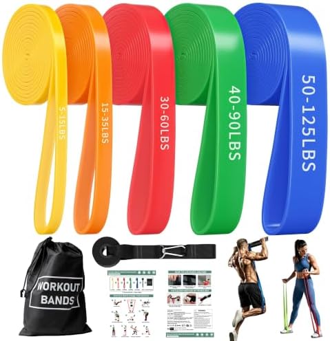 Exercise Bands, Resistance Bands for Working Out, Workout Bands, Pull up Assist Bands, Stretch Bands for Exercise at Home/Gym -Afu