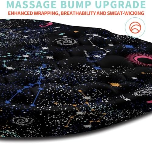 Ergonomic Mouse Pad Wrist Support with Memory Foam Massage Bulge, Carpal Tunnel Pain Relief Mousepad Wrist Rest for Mouse(12x8 inch, Galaxy)