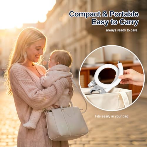 Flexible Baby Monitor Mount for HelloBaby HB6550/ HB6560/HB6240/HB6148/HB6339/HB66/HB65/HB40, ANMEATE SM935E, 15.75" Gooseneck Arm with Heavy Duty Metal Crab for Hello Baby Monitor,Camera NOT included