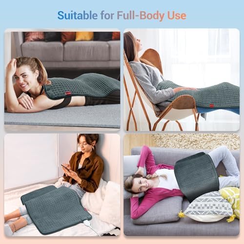 Comfytemp Extra Large Heating Pad for Back & Period, 33"x17" Electric Throw