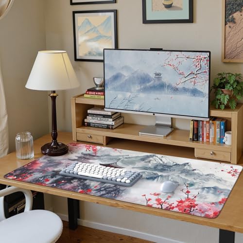 iCasso Desk Protector Mat Large Japanese Mouse Pad,Sakura