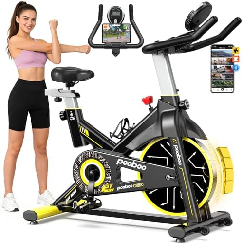 Stationary Exercise Bike for home, Magnetic Resistance, Silence & Smart App