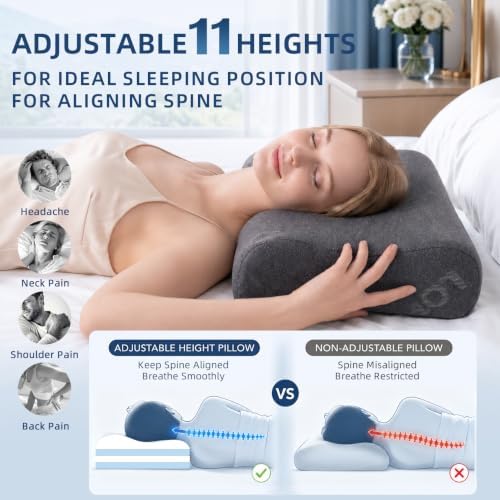 Contour Pillow - Adjustable Softness & Hardness for Ideal Support