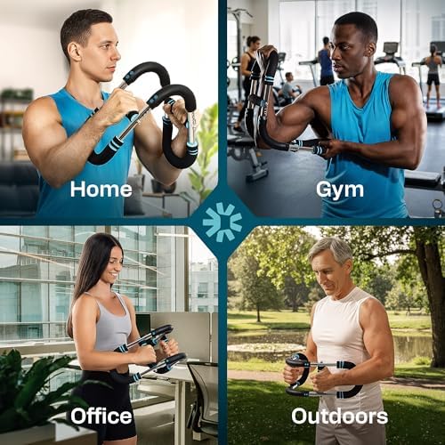 Twister Arm Trainer | Chest Workout Equipment Also for Biceps, Shoulders, Forearms, Back, Legs; Arm Chest Trainer for Men, Women, Beginners, Pros | 2 Spring Sets, 30-140 lbs