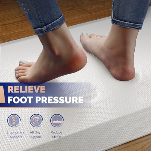 FEATOL Anti Fatigue Mat for Standing Desk & Kitchen Floor, 9/10 Extra Thick
