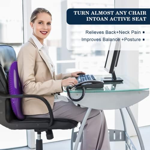 Wobble Cushion，Wiggle Seat，Balance Disc （Extra Thick 34cm/13.4in），for Balance Stability Training, Improve Sitting
