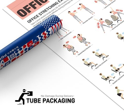 inkfonts Office Stretching Exercises Poster
