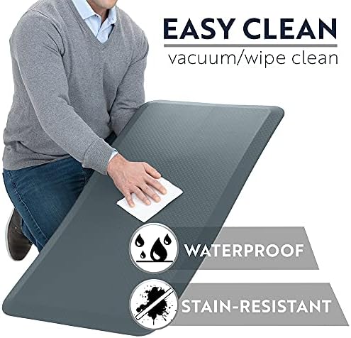 KANGAROO Cushioned Anti Fatigue Kitchen Mats for Floor, 20x58 Charcoal