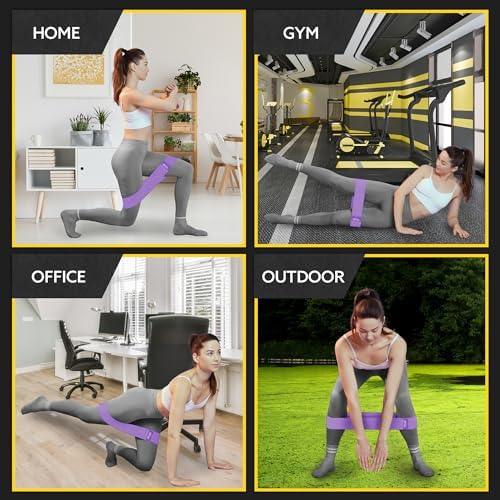 Fabric Resistance Bands for Working Out, 3-Pack for Legs and Glutes