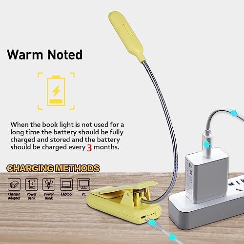 VAVOFO Rechargeable Reading Light, Clip on Book Light for Reading in Bed