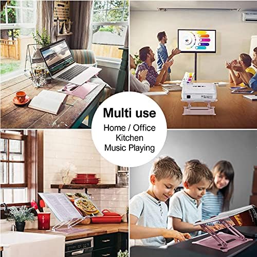 Adjustable Laptop Riser, Multi-Angle Stand with Heat-Vent for Mac, Notebook, Lenovo KT1-Rose