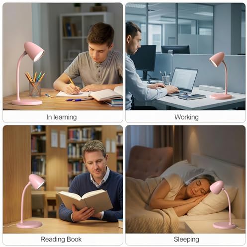 LED Desk Lamp for Home Office,Dimmable Table Lamp 3 Light Colors