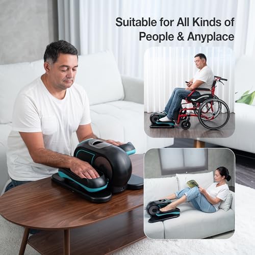 Under Desk Elliptical Exerciser Machine for Senior, Quiet for Home & Office