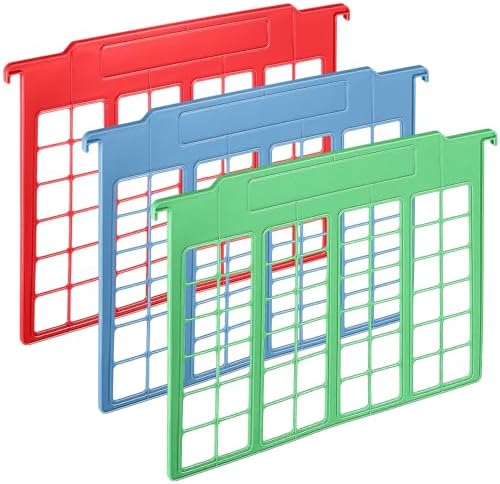 Watersay 3 Pack File Cabinet Dividers 11 x 6 in, Primary Color