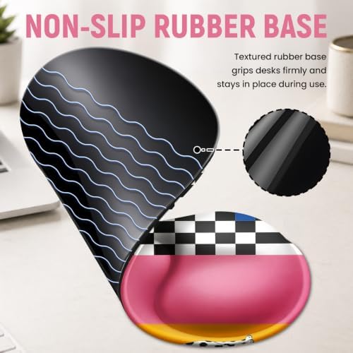 Ergonomic Mouse Pad with Wrist Rest, Gel Wrist Support, Patch