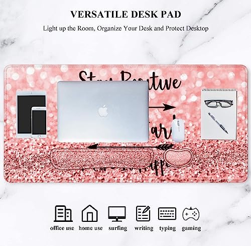 Lateefah Mouse Pad with Wrist Rest, Desk Mat + Keyboard Wrist Rest Set, Desk Pad for Keyboard and Mouse, 4-in-1 Large Mouse Pad with Wrist Support for Office, Home