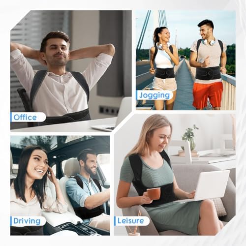Posture Corrector for Women and Men, Adjustable Full Back Brace