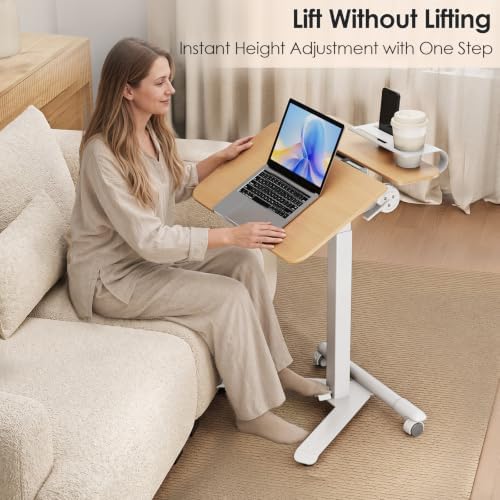 ROMOON Rolling Standing Desk with Wheels, Sit-Stand Portable Laptop Cart