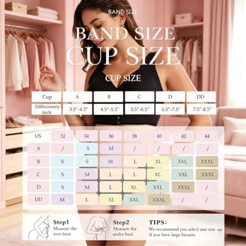 Posture Corrector Bra for Women Wireless Front Closure Full Coverage