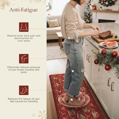 GENIMO Anti Fatigue Kitchen Runner Mats for Floor, Cushioned Standing Mats