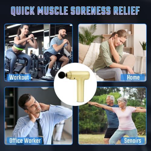 cotsoco Massage Gun Deep Tissue, Muscle Massage Gun with 9 Attachment Heads 20 Speeds & Silent Brushless Motor for Pain Relief, Handheld Percussion Back Massager Gun,Gift for Mom/Dad