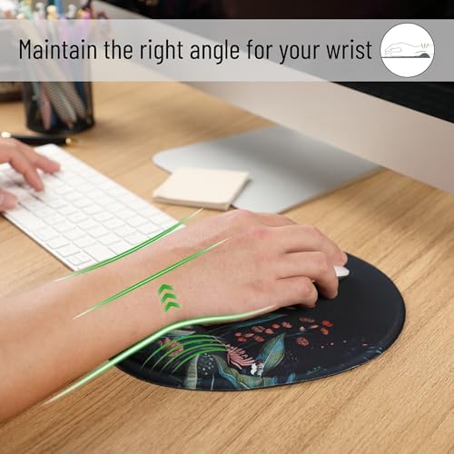 Mr. Pen- Ergonomic Mouse Pad with Wrist Rest, Midnight Bloom Design