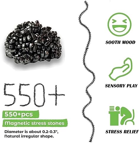 Matassari 550pcs Fidget Toy, Sensory Toys for Adults & Teens（Black）