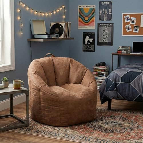 Big Joe Milano Lightweight Kids Bean Bag Chair, Chestnut Eaglet