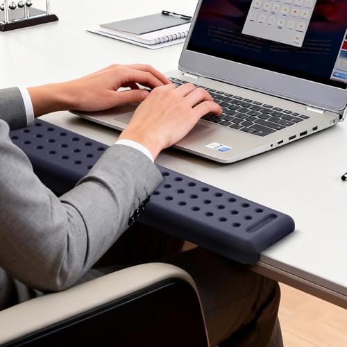 Leolee L-Shaped Desk Long Wrist Rest Elbow 60CM, Deep Blue Arm Rest