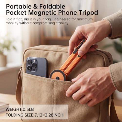 Portable Laptop Stand, 3-in-1 Magnetic Foldable Adjustable, for Desk