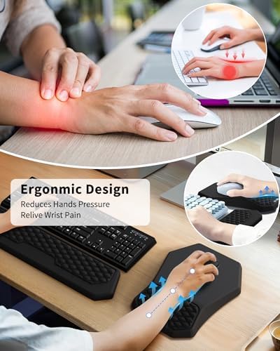 Ergonomic Mouse Pad with Wrist Rest Support for Carpal Tunnel Pain Relief
