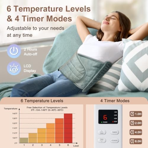 IGXHAVIZ Heating Pad with Adjustable Belt