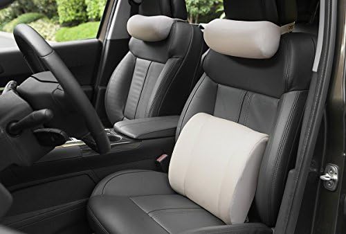 ALIBO Soft Memory Foam Pillow Office Chair Recliner Cervical Roll Pillow Office Chair Recliner Round Neck Rest Bloster Headrest Supports Travel Neck Cushion Beige 1 Piece