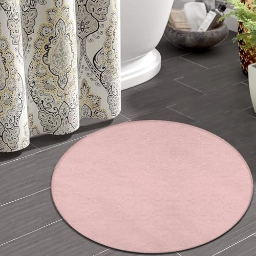 Highly Premium Quality Floor Mat, Office Chair Decor Mat, Room Sofa Yoga Soft Round Carpet Pink, 60inch