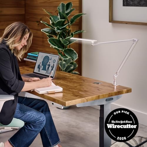 UPLIFTDESK E7 LED Desk Lamp with Clamp - 3 Color Mode Architect Desk Lamp