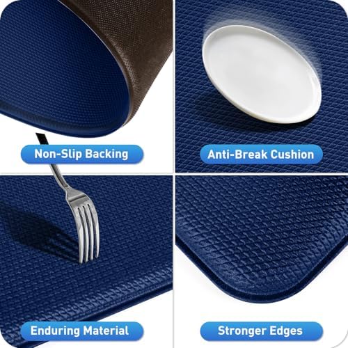 HappyTrends Kitchen Mat for Floor, 2PCS Anti-Fatigue Kitchen Rugs