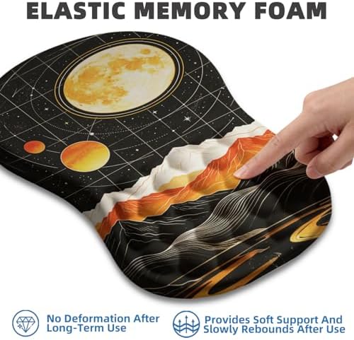Ergonomic Mouse Pad with Wrist Rest, Memory Foam Wrist Support,Massage Bump