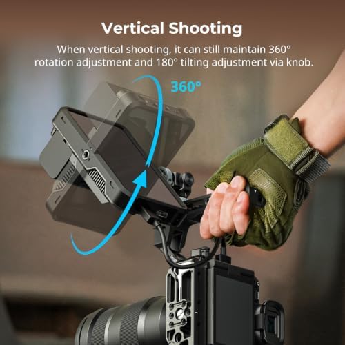 SMALLRIG Camera Monitor Mount with Cold Shoe, Horizontal&Vertical Shooting