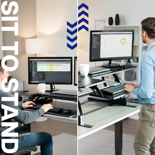 VIVO Black 54 in Standing Desk Converter, DESK-V054V