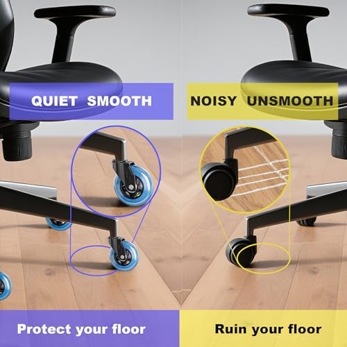 Office Chair Wheels Replacement Rubber Chair Casters Heavy Duty