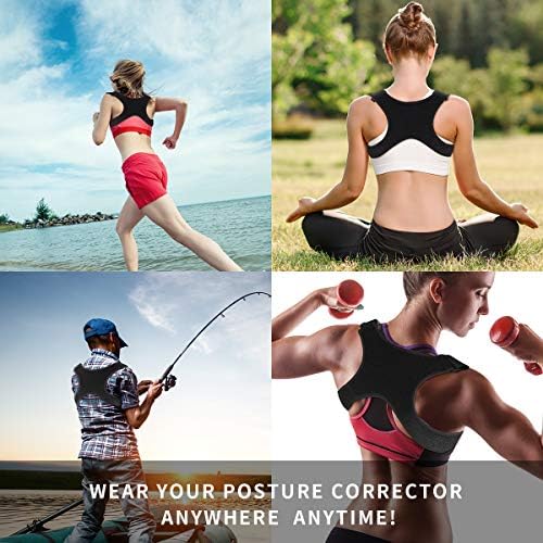 Posture Corrector for Men Women&Children Upper Back Brace Adjustable and Effective Clavicle Support Device for Thoracic Kyphosis and Shoulder Pain Relief