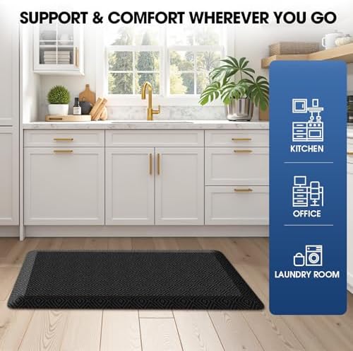 Anti-Fatigue Kitchen Mats for Floor Standing and Comfort Desk Mats 32"x20"