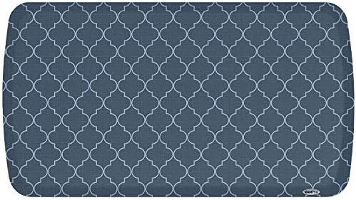 GelPro Elite Premier Anti-Fatigue Kitchen Comfort Floor Mat, 20x36, Trellis Deep Sea Stain Resistant Surface with Therapeutic Gel and Energy-Return Foam for Health & Wellness