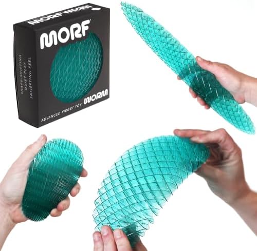 Morf Worm 3D Sensory Fidget Toy for Kids and Adults, Blue, Large