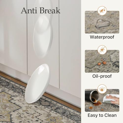 GENIMO Anti Fatigue Kitchen Mats for Floor 2PCS, Standing Rugs,Gold Black