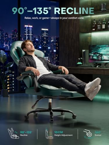 HLDIRECT Gaming Chair with Massager Lumbar Support, 400LBS Weight Capacity