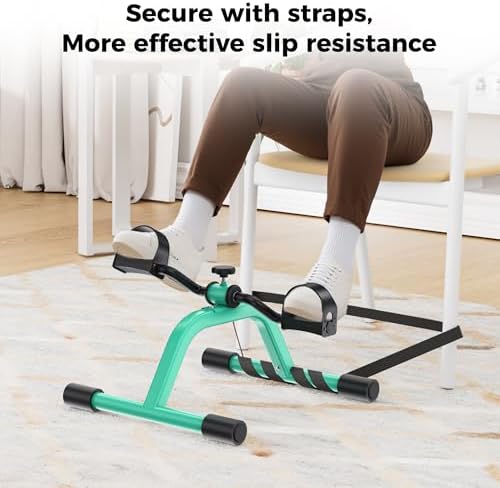 RYGEO Pedal Exerciser Mini Exercise Bike for Leg and Arm Recovery Exercise Lightweight and Portable Floor Bike
